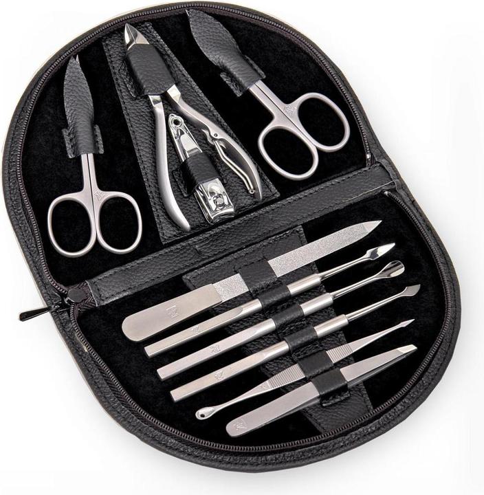 Actual product image Sacher TR850R.1504 - 10-piece manicure case Manicure set black leather