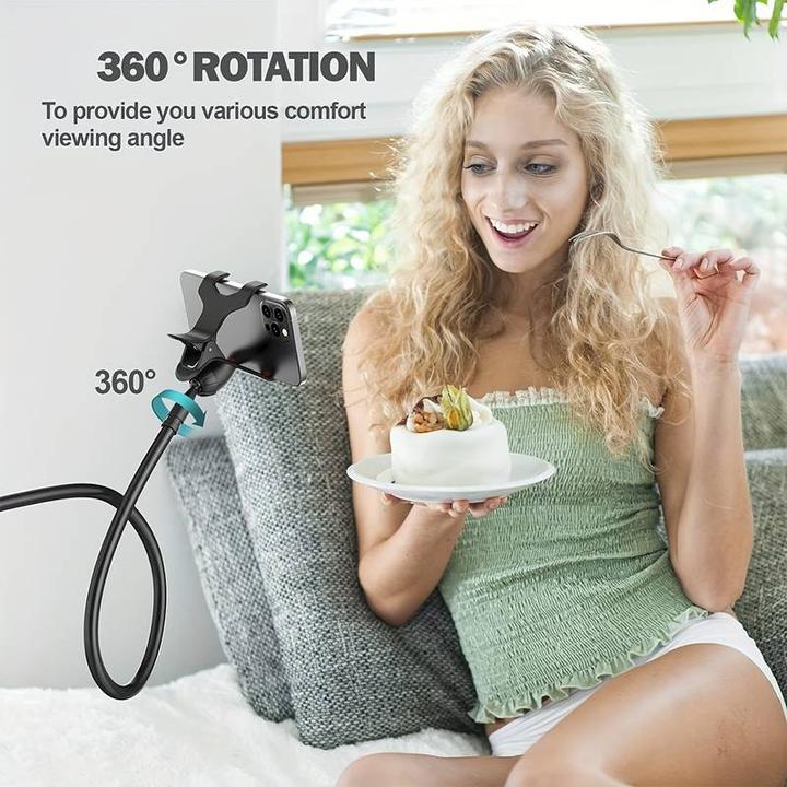 Image du produit PhoneLook Support flexible et ajustable pour téléphone portable 1,3 mètre avec pince universelle pour bord de