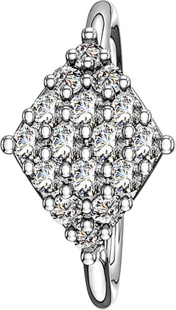 Produktbild Star Piercing Micro Piercing Ring silber Diamantenform (Messing)
