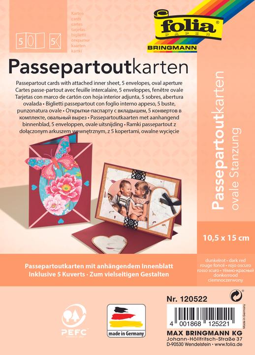 Actual product image Folia Passepartouts oval punching 220g/m² (5 pcs.)