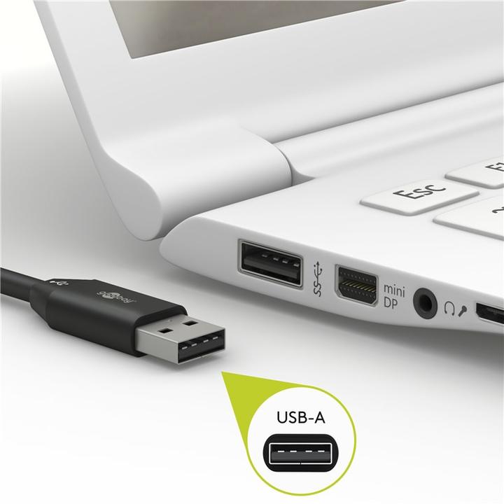 Actual product image Goobay USB-A to USB-C cable (0.50 m, USB 2.0)