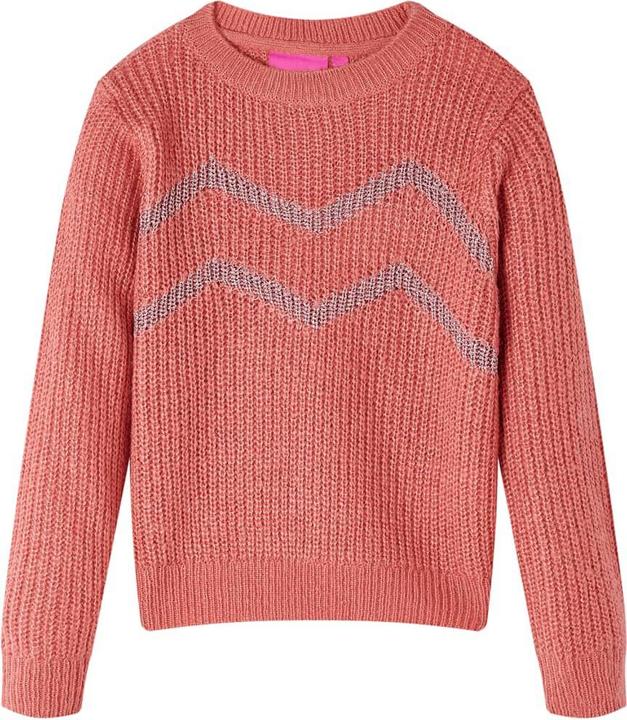 Actual product image VidaXL Children's jumper knitted mid pink 104,Material: 67 (104)