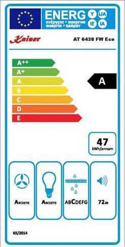 Energie-Label Kaiser AT 6438 FW Eco (Wandhaube)