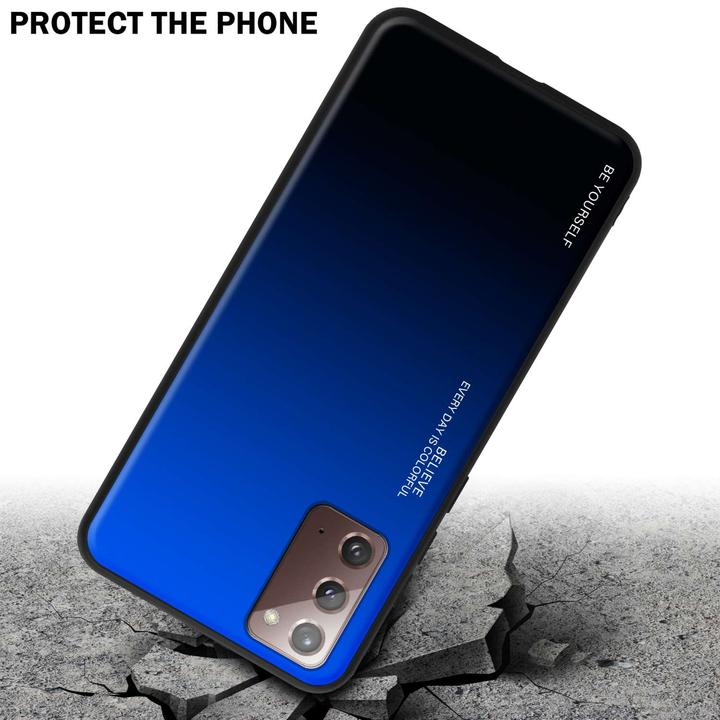 Actual product image Cadorabo Bumper Case for Samsung Galaxy NOTE 20 TPU 2 Farben Glas (Samsung Galaxy Note 20)