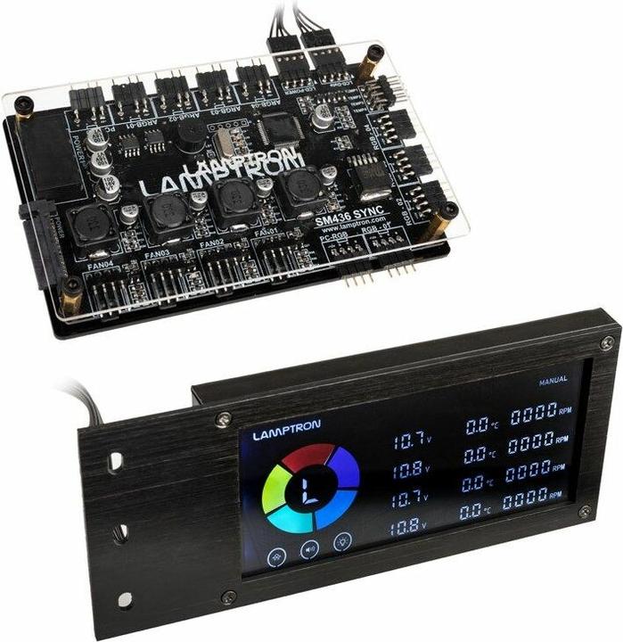 Immagine prodotto Lamptron SM436 Sync Edition PCI Controller per ventole e LED RGB - nero (4 Ventilatore)