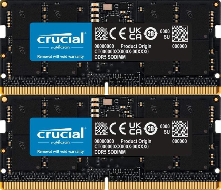 Actual product image Crucial Laptop Memory (2 x 16GB, 5600 MHz, DDR5 RAM, SO-DIMM)