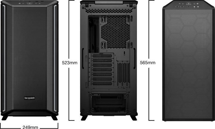 Immagine prodotto be quiet! Go Dark Base 701 Nero (ATX, mATX, Mini-ITX, E-ATX)