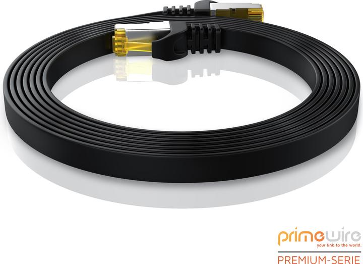 Immagine prodotto Primewire Cavo di rete CAT.7 piatto - cavo Ethernet Gigabit Lan RJ45 - cavo patch - comp. CAT.5 CAT.6 CAT.8 (U/FTP, CAT7, 0.25 m)