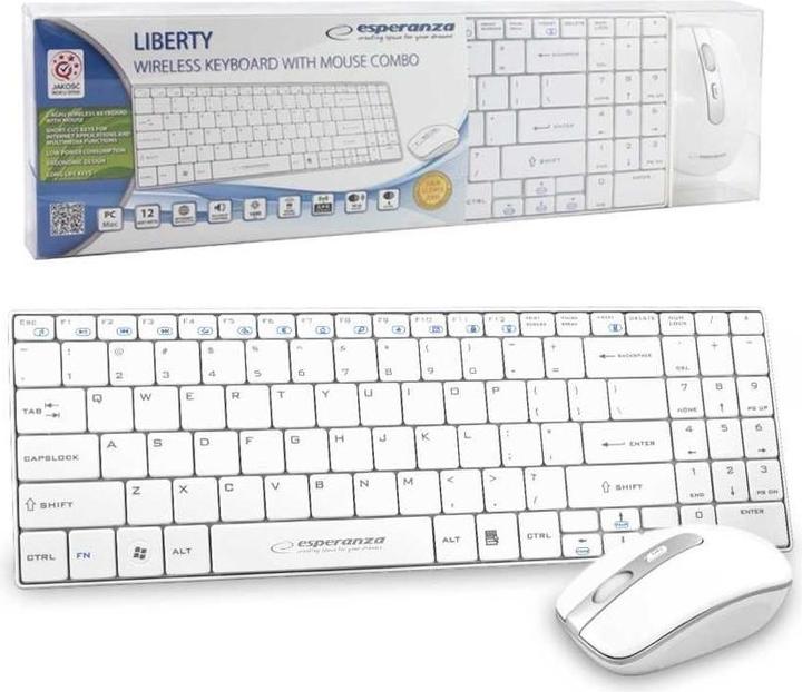 Esperanza EK122W Tastatur RF Wireless QWERTY (Eng. Int., Kabellos)