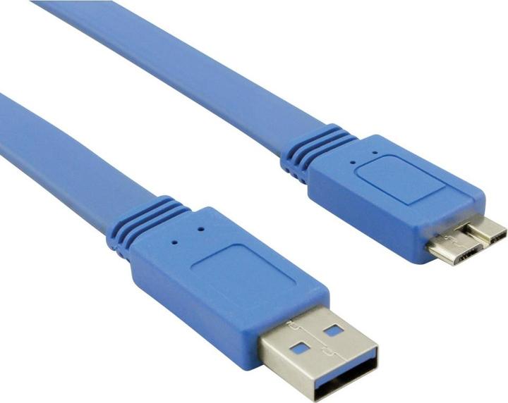 Immagine prodotto Techly Cavo piatto USB3.0 spina tipo A spina micro B bl (1 m, USB 3.2)