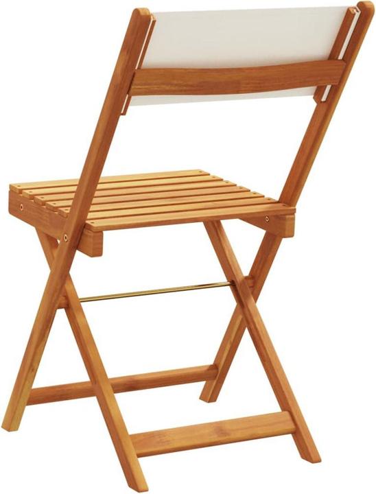 Actual product image VidaXL Bistro chairs 2 pcs. Acacia & fabric