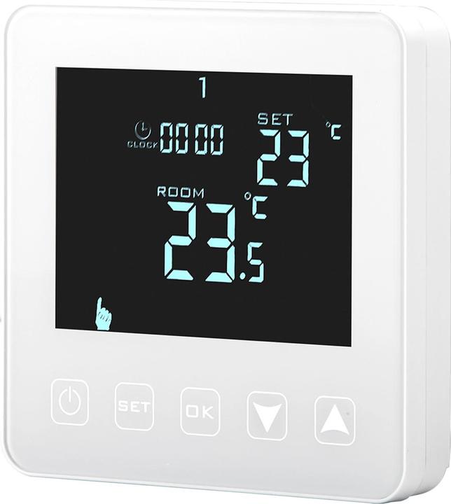 Image du produit Casativo Thermostat mural pour chauffage au sol, touches tactiles, écran LCD, programmable, lot de 4