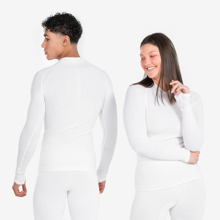 Immagine prodotto Kipsta Camicia funzionale a maniche lunghe da donna/uomo - Keepdry bianco (L)