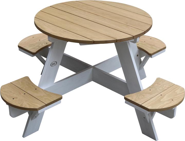 Axi UFO Picknicktisch Rund Braun/Weiss