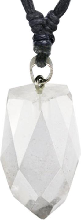 Star Piercing Halskette schwarz Anhänger Bergkristall Stein (ohne Messing, Mineralisch)