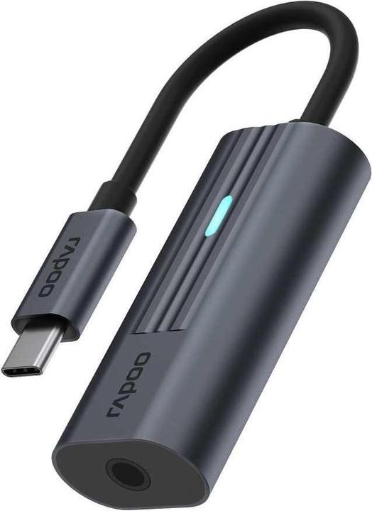 Image du produit Rapoo Adaptateur USB-C, USB-C vers audio 3,5 mm, gris