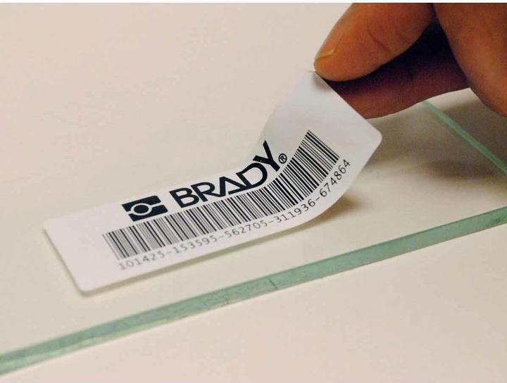 Produktbild Brady B30C-1125-581-WT, Vinyl, Weiss, glänzend, 28.58 mm x 30.48 m, wiederablösbar, Endlos