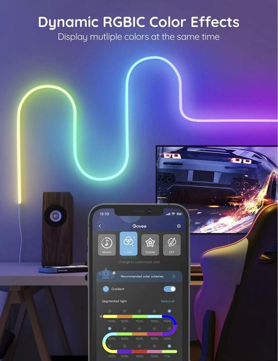 Immagine prodotto Govee Luce al neon RGBIC (Multicolore, 200 cm, Interno)