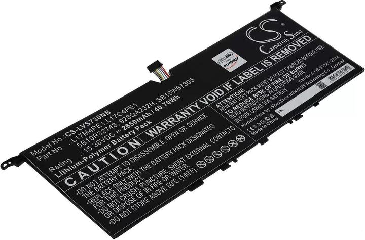 Image du produit AccuCell Batterie compatible avec ordinateur portable Lenovo Yoga S730, IdeaPad 730S 13, type L17C4PE1 et (2650 mAh)