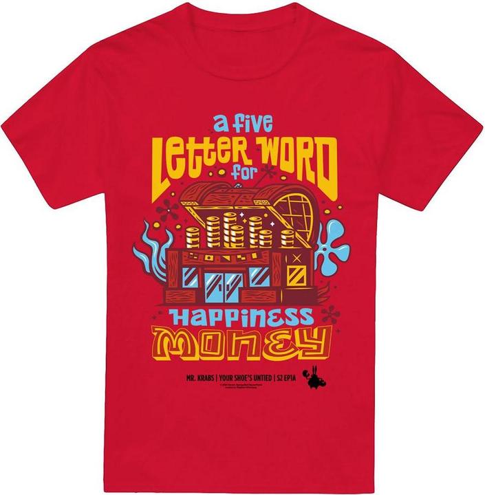 Actual product image Spongebob Squarepants Mens Money Mr Krabs T-Shirt (4XL)