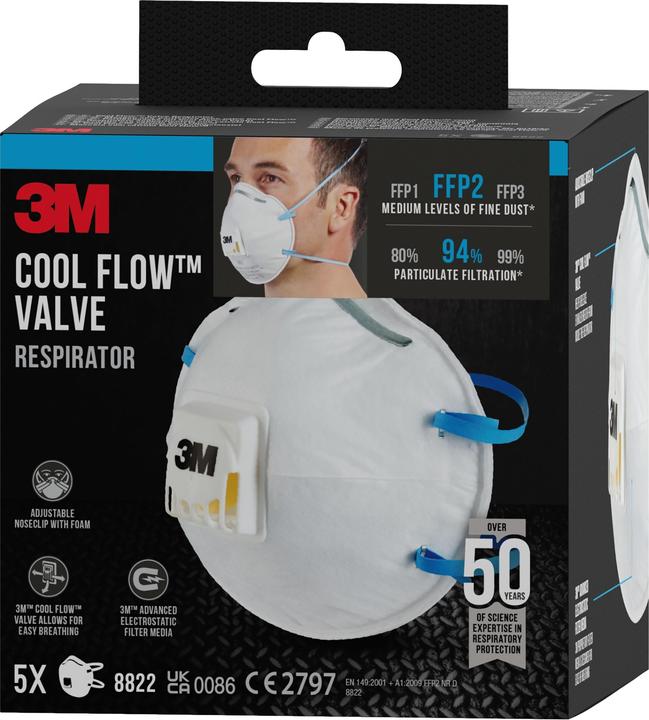 Image du produit 3M Masque à particules 8822 PRO5 (FFP2, 5 x)