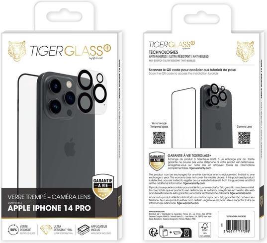Image du produit Tiger Kit film en verre avec protection de la caméra (1 pièce(s), Apple iPhone 14 Pro)