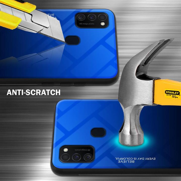 Actual product image Cadorabo TPU 2 colors glass cover (Samsung Galaxy M30s, Samsung Galaxy M21)