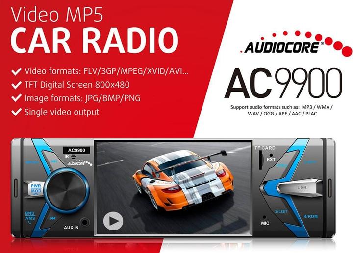 Productafbeelding Audiocore Draagbare stereo auto AC9900 (USB, USB + AUX, USB + AUX + SD kaarten)