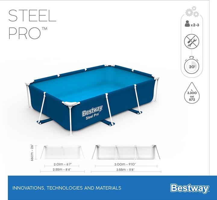 Produktbild Bestway Steel Pro Pool (300 x 201 x 66 cm)