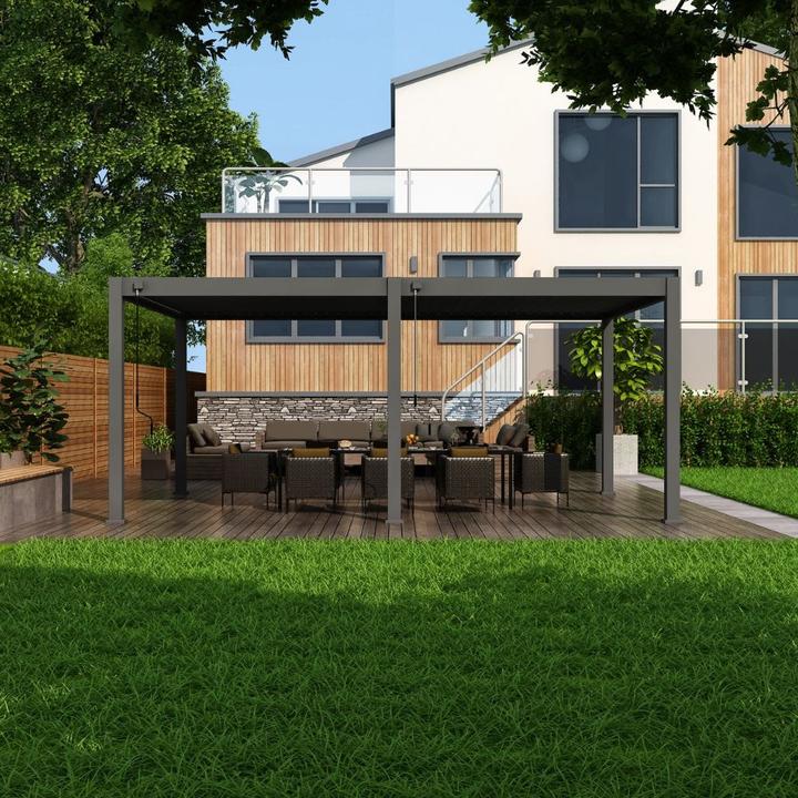 Immagine prodotto Ventaris Pergola Deluxe Plus 3x6m con tetto a doghe antracite (300 cm, 600 cm)