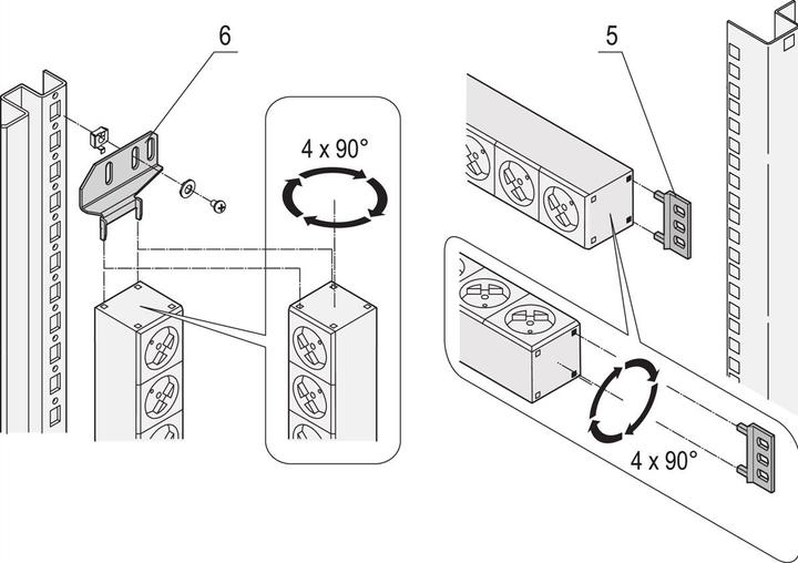 Actual product image Schroff Power strip (6 x)