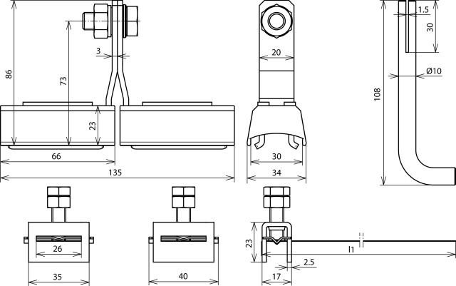 Produktbild Dehn Bandrohrschelle 540803 mit Anschlussschraube M10