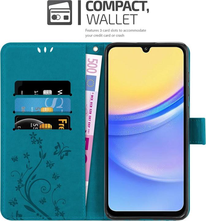 Produktbild Cadorabo Hülle für Samsung Galaxy A16 mit Blumen Muster (Samsung Galaxy A16)