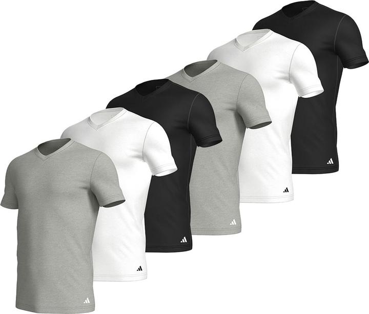 Produktbild adidas 6er Pack Active Core Cotton Unterhemd / Shirt Kurzarm (S)