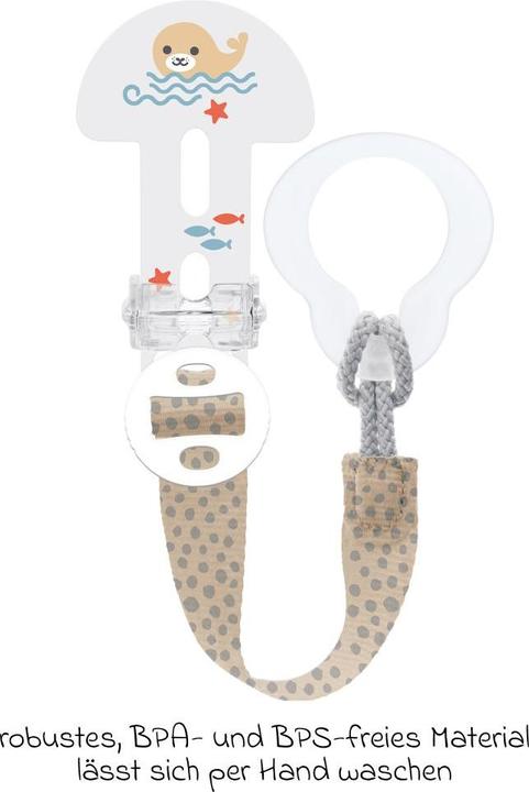 Actual product image MAM Schnullerketten Schnullerband Clip it! - Robbe (1 x, from birth)