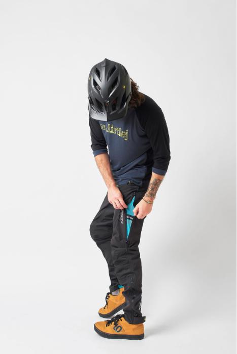 Immagine prodotto dirtlej Pantaloni lunghi impermeabili Trailscout, nero/lime, S (S)