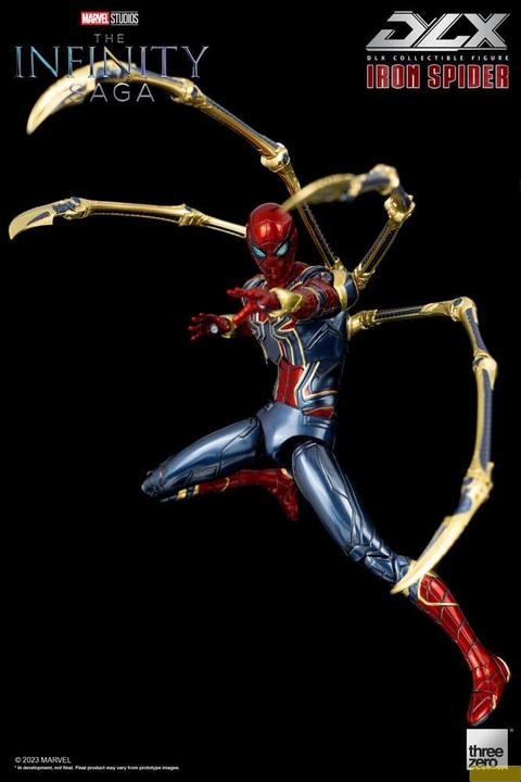 Actual product image ThreeZero Infinity Saga figurine 1/12 DLX Iron Spider 16 cm