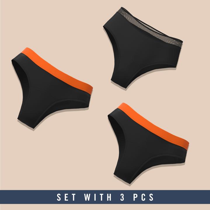 Weekiss Set mestruale leggero - biancheria intima mestruale, biancheria intima mestruale, mutandine (XXL)