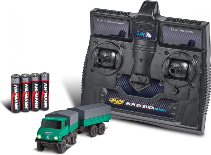 Immagine prodotto Carson 1:87 MB Unimog Forst w.Häng.2.4G 100%RTR (RTR pronto all'uso)