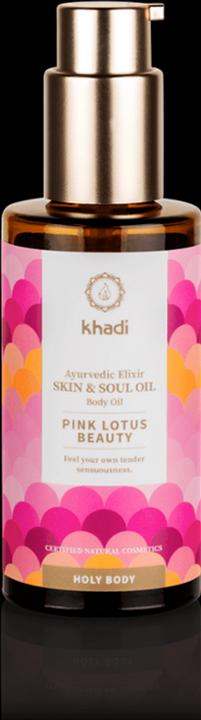Image du produit Khadi Huile corporelle ayurvédique PINK LOTUS BEAUTY - Stimule le chakra sacré (Huile pour le corps, 100 ml)