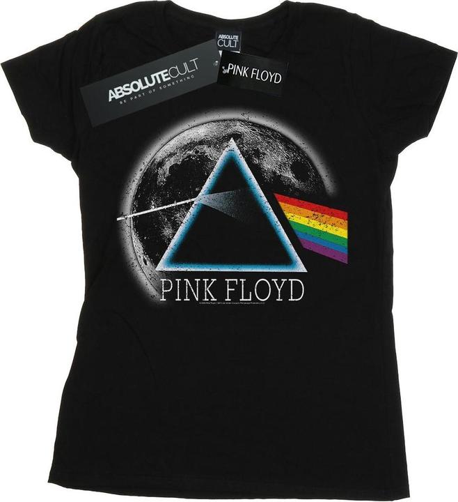 Actual product image Pink Floyd Womens/Ladies Dark Side Of The Moon Distressed Cotton T-Shirt (L)