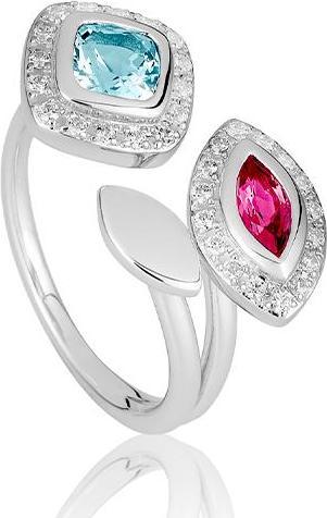 Actual product image Breuning RING - ED.TOP.HELL/E.ROSA TURMALINE/Brill. 0,24 Ct. H/si (50, 750/18 K Gold)