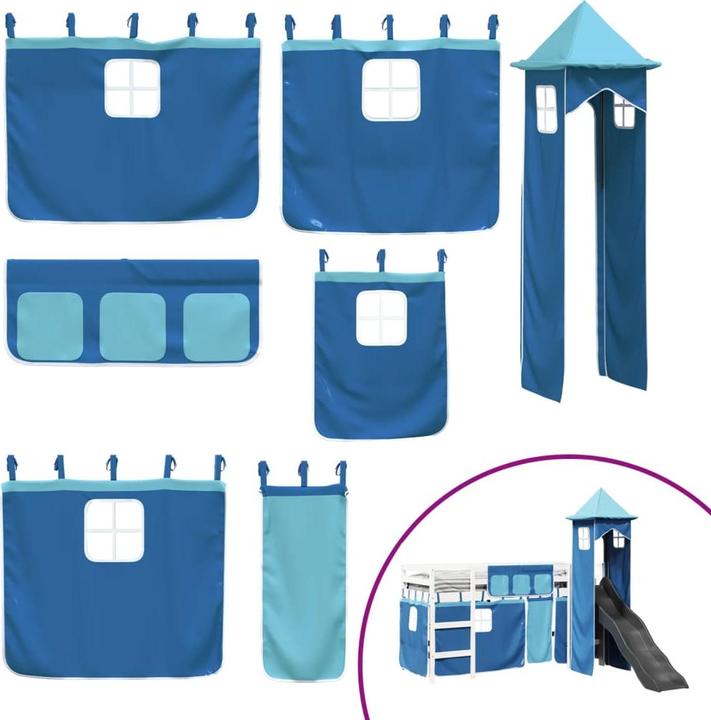 Produktbild VidaXL Kinderhochbett mit Turm (80 x 200 cm)