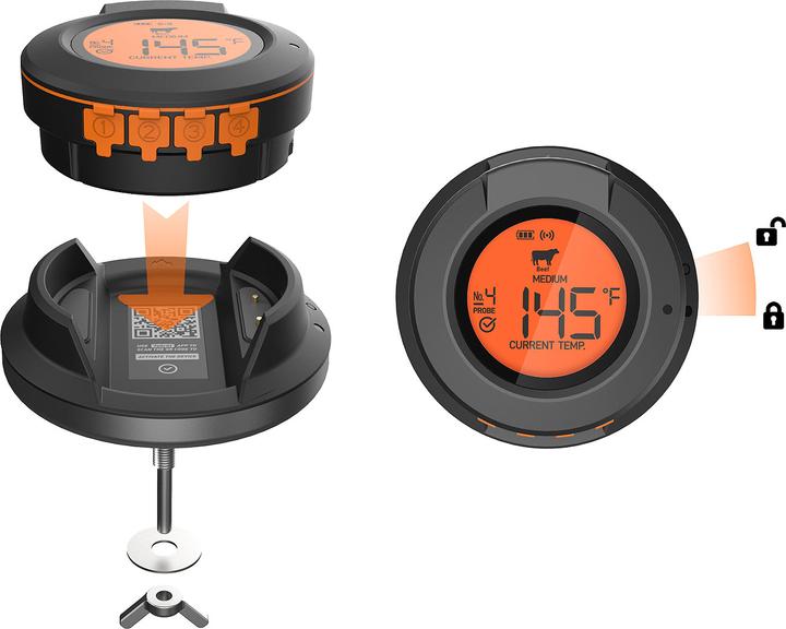 Actual product image Rosenstein & Söhne Smart digital barbecue thermometer for conversion