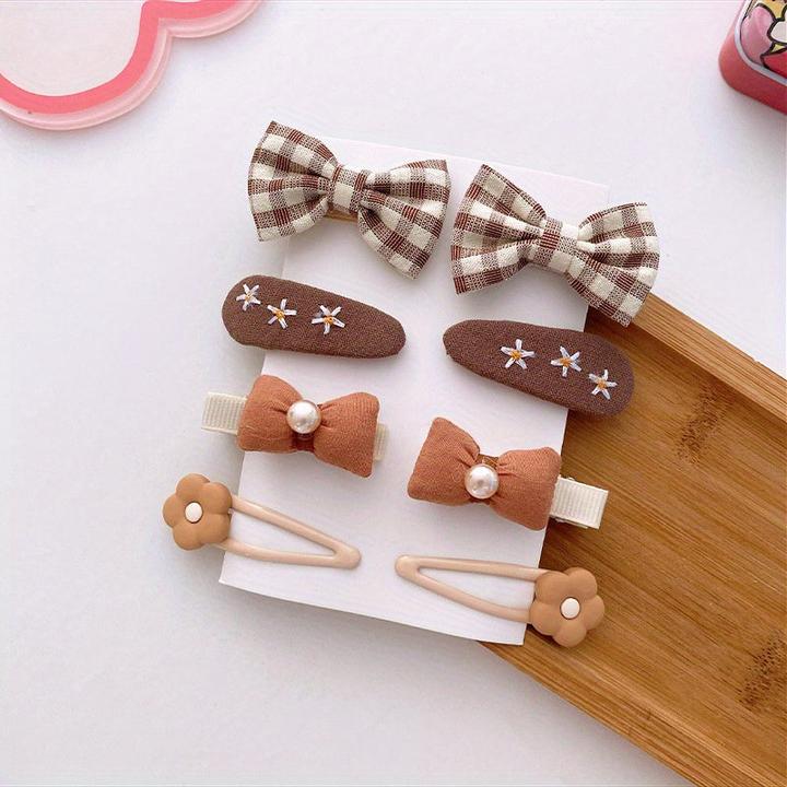 Activity Board 8pcs Stern Herz Schleife Knoten Blume kleine Dekoration Haarnadeln, niedlich Haarspangen Geschenk (1 Stk.)