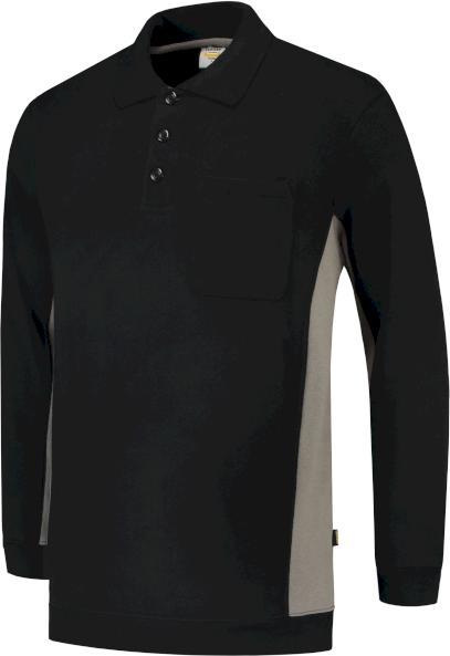 Image du produit Tricorp Sweatshirt col polo bicolore poche poitrine WhiteDarkgrey Gr. L (L)