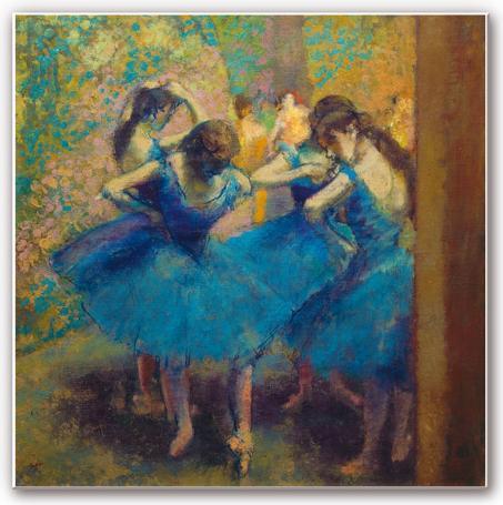 Produktbild Trenddeko Degas - Die blauen Tänzerinnen (20 x 20 cm)