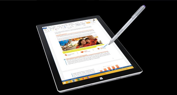 Actual product image Microsoft Surface Pro 3, 128GB SSD (12", Intel Core i5-4300U, 4 GB, 128 GB)