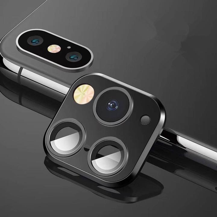 Produktbild Avizar Apple iPhone 11 Pro schwarzer Fake Kamera Aufkleber für die Rückkamera aus Glas (1 Stück)