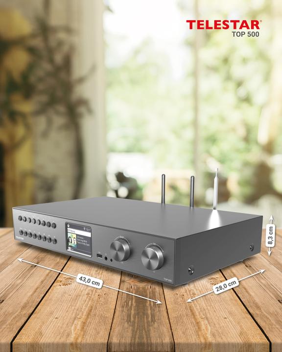 Produktbild Telestar TOP 500 sw HiFi-Tuner 43cm,Internet/DAB+/UKW,Streaming,BT,HM (Radio Tuner)